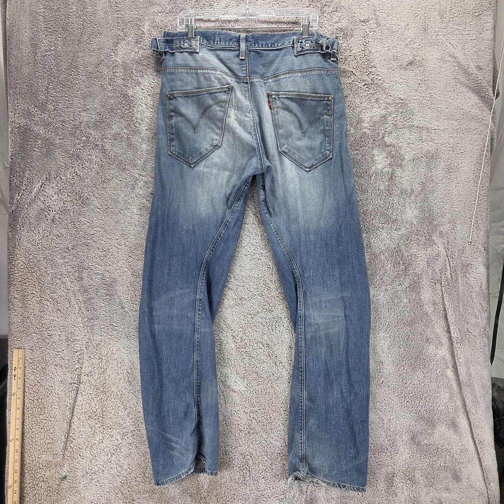 Vintage Levis Engineered Jeans Mens 33x34 Blue Cinch Back Twisted Medium Wash